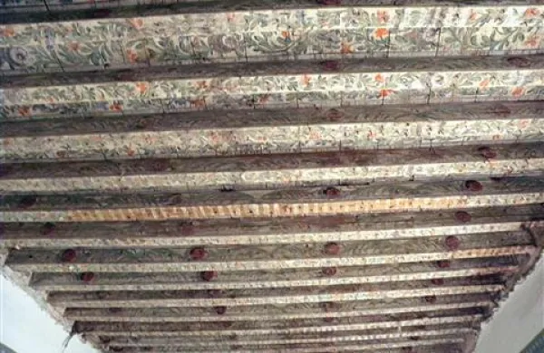 Poslikava tramovnega stropa v Lanthierijevem dvorcu