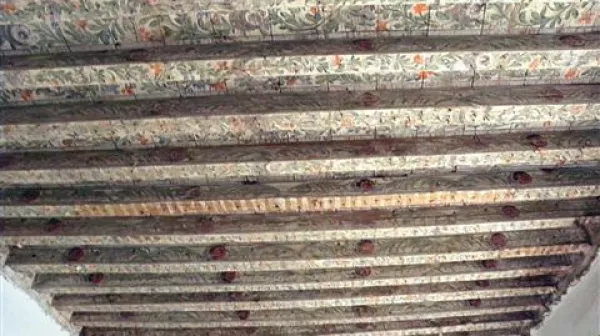 Poslikava tramovnega stropa v Lanthierijevem dvorcu 