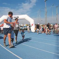 Teka se je udeležila tudi družina jadralca Gašperja Vinčeca