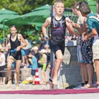 Na cici triatlonu so tekmovali tudi osemletni otroci