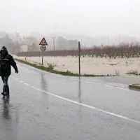 Na Goriškem obilne padavine, voda zalila  nekaj hiš (foto in video)