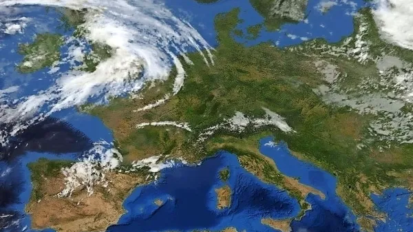 Nad večjim delom osrednje Evrope se krepi subtropski 
anticiklon.
