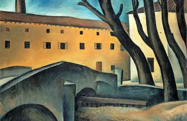 Veno Pilon; Ajdovščina, 1923, olje na platnu, zasebna zbirka