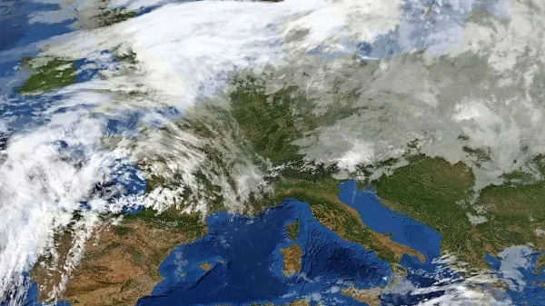 Nad večjim delom Evrope se zadržuje anticiklonsko območje.