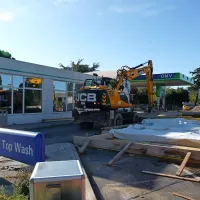 Bencinski servis bo gradbišče samo  še slab mesec. 