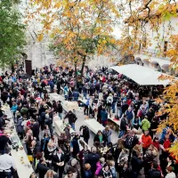 Okrog 5000 obiskovalcev se je v soboto zvrstilo na martinovanju na dvorišču štanjelskega gradu. Mnogi so se podali 
tudi na voden ogled Štanjela.