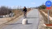 Kolesarska pot Parenzana v Dekanih. 