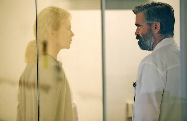 Glavno vlogo v Ubijanju svetega jelena imata Colin Farrel in 
Nicole Kidman.