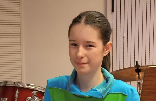 Mia Kristan najbolj uživa pri igranju melodičnih tolkal.