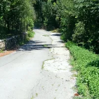 Pot proti Orešju se je že nevarno pogrezala in grozila, da se 
bo zrušila v potok Stržen. 