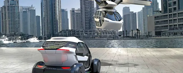 Električna prihodnost predvideva promet po tleh in v zraku ter 
souporabo vsega - prostora, storitev, stavb, naprav, vozil.