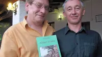 Pokojni Alberto Pucer s partnerjem in sodelavcem Robertom 
Titanom