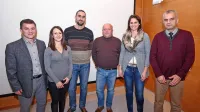 Predstavitev Zveze športnih društev Ankaran so pospremili (z 
leve) Janez Sodržnik, Katja Medved, Sebastjan Mikša, Bojan 
Cerovac, Tina Venta Šiškovič in Gregor Strmčnik.