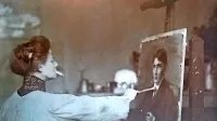 Ivana Kobilca v ateljeju leta 1912 
