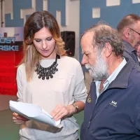 Sovoditeljica  prireditve Karin Sabadin je Benjaminu Ličerju 
predstavila, kaj vse ga čaka v soboto na odru.