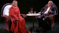 Gostujoča igralca Nataša Barbara Gračner in Ivo Ban na  malem odru 
Slovenskega stalnega gledališča Trst mojstrsko tketa  Handkejev “poletni 
dialog” Lepi dnevi v Aranjuezu. 