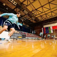 Slovenski malonogometaši so se na Kodeljevem v miru 
pripravljali na prvo tekmo evropskega prvenstva s Srbijo.