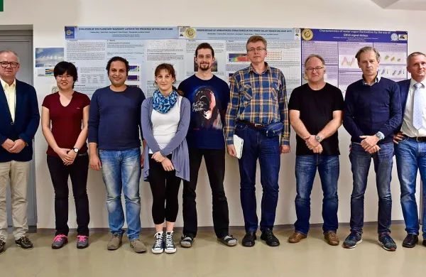 Danilo Zavrtanik, Lili Yang, Ahmed Saleh, Marta Trini, Gašper 
Kukec Mezek, Sergey Vorobyev, Andrej Filipčič, Marko Zavrtanik in 
Samo Stanič (z leve).

