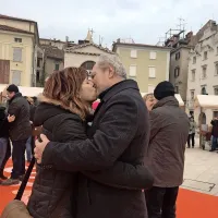 Poljub pod Tartinijevim kipom prinaša srečo v ljubezni