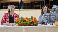 Suzana Todorović (levo) in urednica njene nove monografije Ingrid 
Celestina  