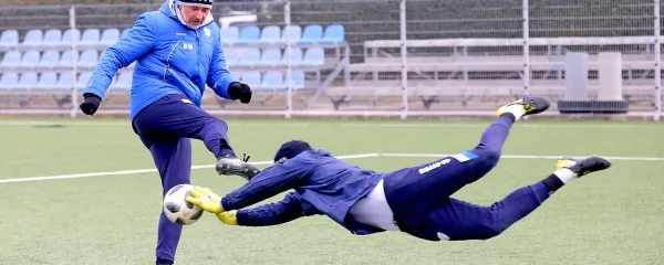 Borut Mavrič na treningu vratarjev Gorice.
