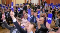 Cerarja je v javnem glasovanju kot edinega kandidata soglasno podprlo 218 delegatov, brez vzdržanega ali glasu proti.