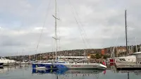 Od včeraj je Mišičeva jadrnica Adriatic Europa privezana v 
portoroški marini.