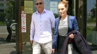 Vejsil Hot z odvetnico Tjašo Čarman po obravnavi na koprskem 
okrajnem sodišču