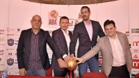 Trenerji ekip na zaključnem turnirju lige ABA 2 - z leve Draško Bojić (Borac), Simon Petrov (Krka), 
Jurica Golemac (Primorska) in Goran Topić (Vršac).