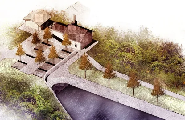 Tako so si zamislili podobo nekdanje vodne črpalke in čuvajnice v 
studiu Draft arhitekti. 