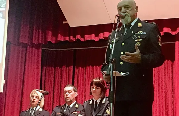 Jože Dakskobler se je po 17 letih poslovil od poveljniške funkcije 
v GZ Tolmin. 