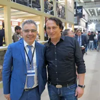 Marjan Simčič (desno) in njegov italijanski uvoznik Luca Cuzziol.