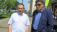  Silvano Radin (levo) in  zastopnik slovenskih ribičev  na Hrvaškem 
Ivica Senjak