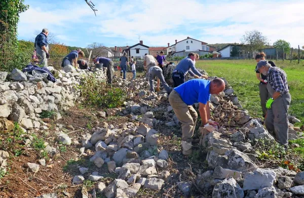 Obnavljanje suhih zidov postaja zanimivo za vse več ljudi, 
sežanska občina  pa bo njihovo zagnanost tudi finančno podprla.