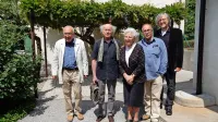 Pri filmu o Karmeli Kosovel sodelujejo (z leve) Aleš Berger, Ludwig Hartinger, Dragica Sosič, Marko Sosič in Marijan Rupert. 