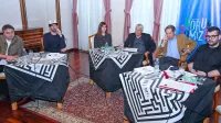Na koprskem delu 19. Foruma Tomizza so o azilu premišljevali (z leve) Emir Imamović - Pirke, Miha Blažič - N'Toko, Iva Kosmos, 
Slobodan Šnajder, Franco Però in Aljoša Pužar. 