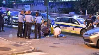 Slovenski policisti so  peterici iz avtomobila francoske registracije  
po dramatičnem zasledovanju nataknili lisice in jih pridržali.