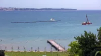  Prvi del cevi, ki so jo pozneje položili na morsko dno za izpust 
meteornih voda.