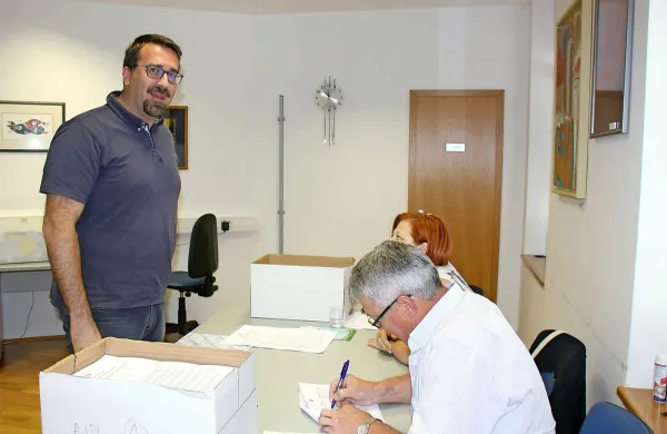Tudi župan Tadej Beočanin se je udeležil glasovanja.