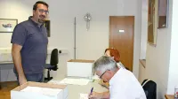 Tudi župan Tadej Beočanin se je udeležil glasovanja.