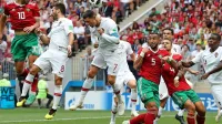 Cristiano Ronaldo  (številka 7 v belem dresu)  je Portugalcem priigral prvo zmago v Rusiji.  