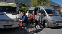 Dvakrat na dan bo ob sobotah mogoče prestopiti s   kobariškega 
“Hop On - Hop OFF” na špetrskega “gor in dol”   