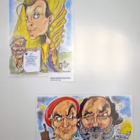 Karikaturi Vesne Furlanič Valentinčič in Borisa A. Novaka 