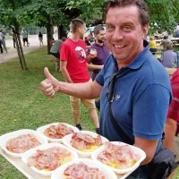 Polenta z grahom in bučkami je dobra, s pršutom je pa zakon ...
