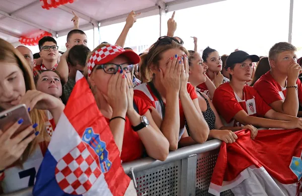 Hrvaški navijači - razočarani, a ne preveč.