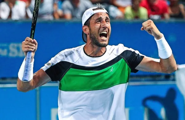 Tako se je pred tremi leti zmage na challengerju v Portorožu veselil 
Italijan Luca Vanni.