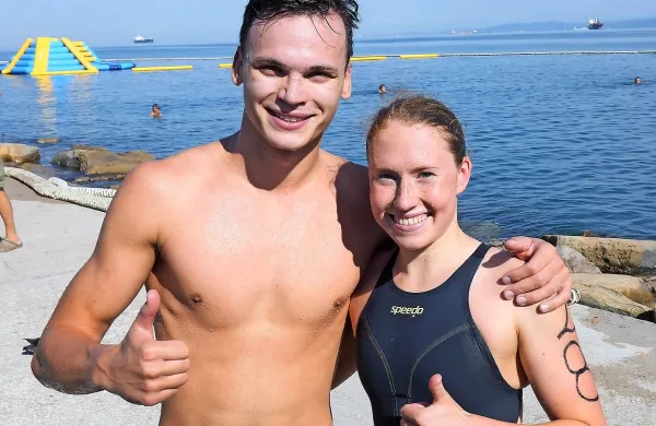Zmagovalca mini maratona 2018: Špela Perše in Vito Vodenik