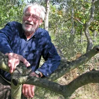 Tone Pavček nas je septembra 2008, ob svojem 80. rojstnem 
dnevu, popeljal v vinograd in oljčnik za hišo na Seči.