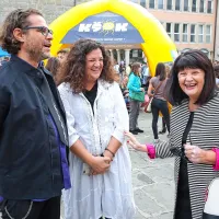 Sprejem brucev Univerze na Primorskem na koprskem Titovem 
trgu