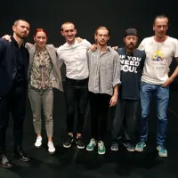 Pri Labirintu so moči združili  (z leve) Michal, Nastja, Riccardo, John, Tamas in Goran. 